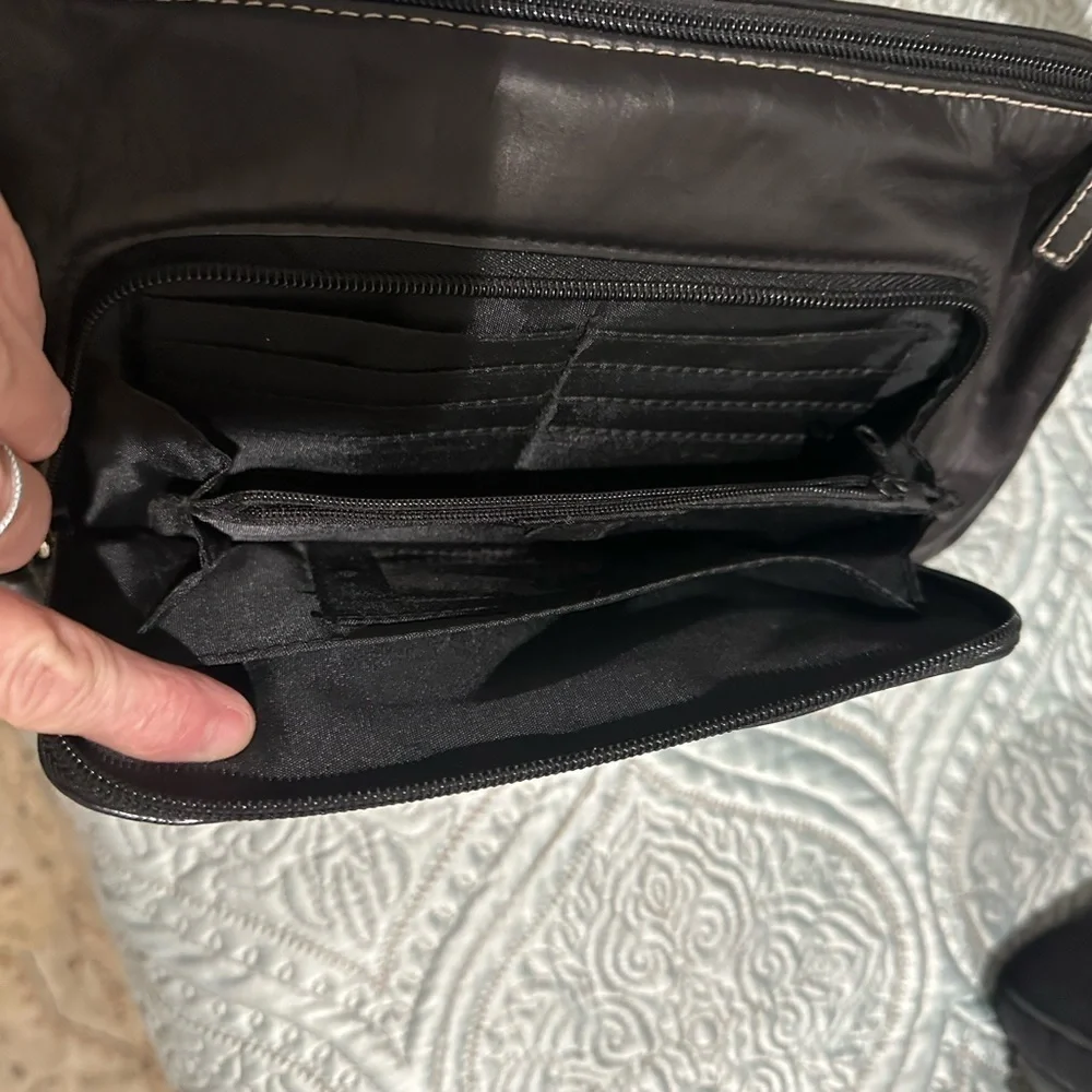 Worthington brown shoulder organizing handbag - Picture 3 of 8